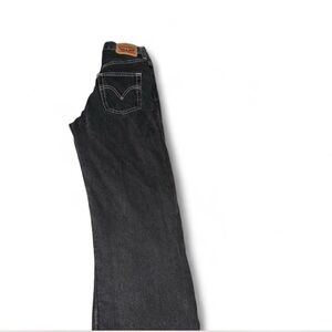 Levi's Black gray ribcage ankle Straight Leg Jeans